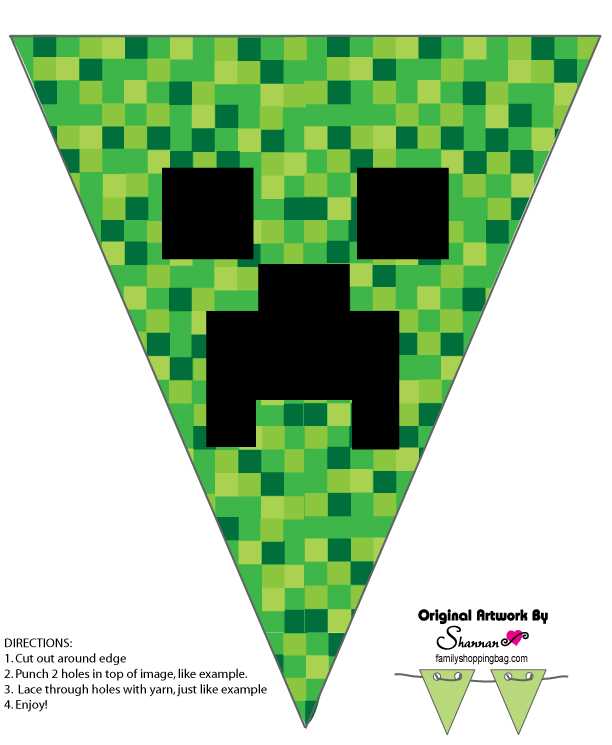 cut out minecraft printables