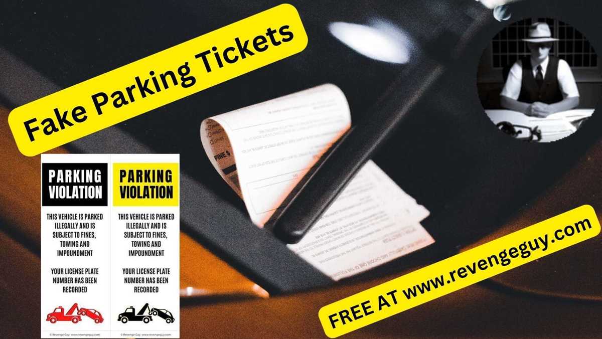fake parking ticket printable