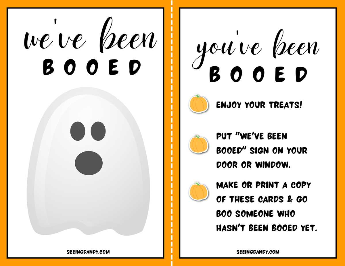 you been booed printables