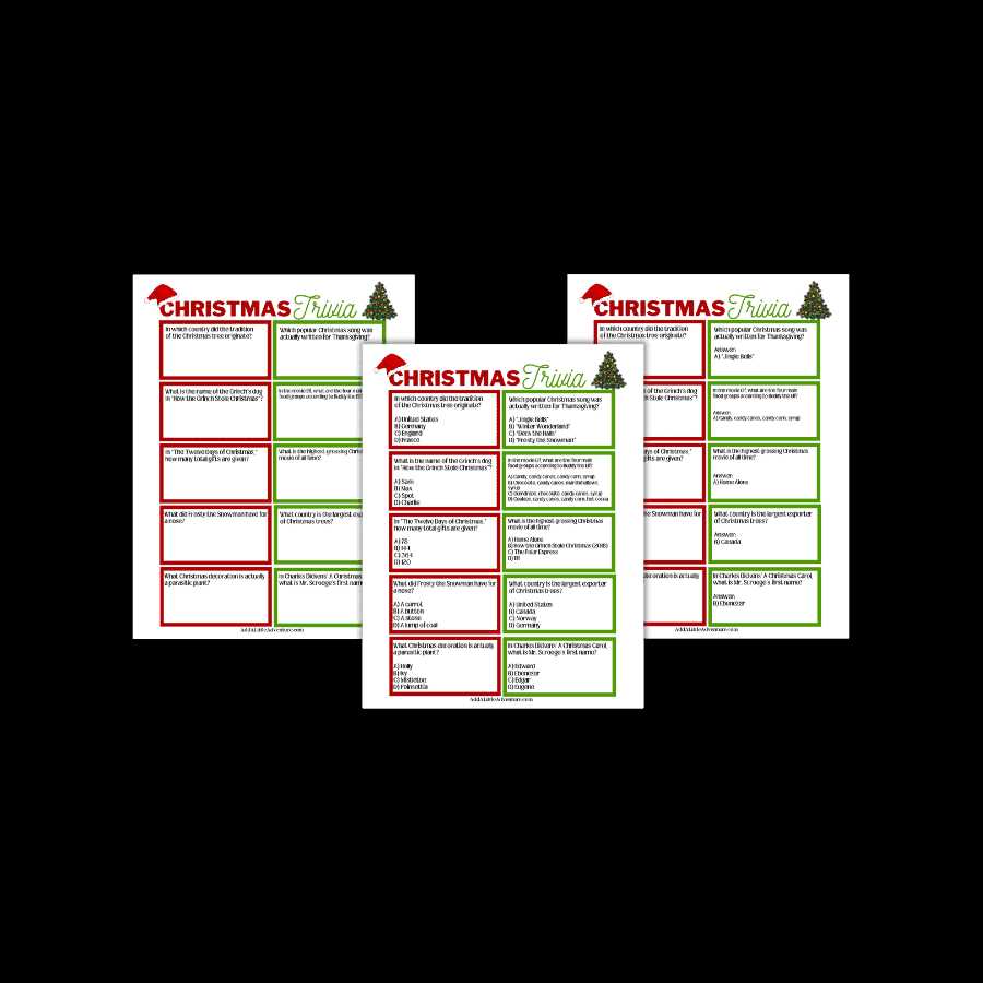 printable free christmas trivia