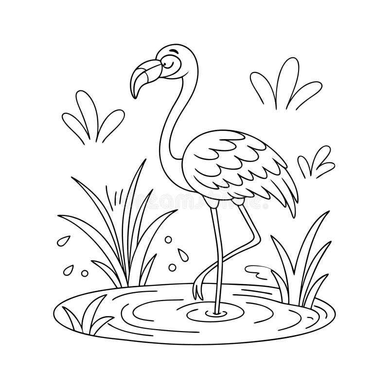 printable flamingo coloring pages