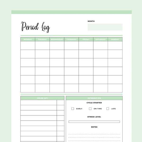 free printable period tracker