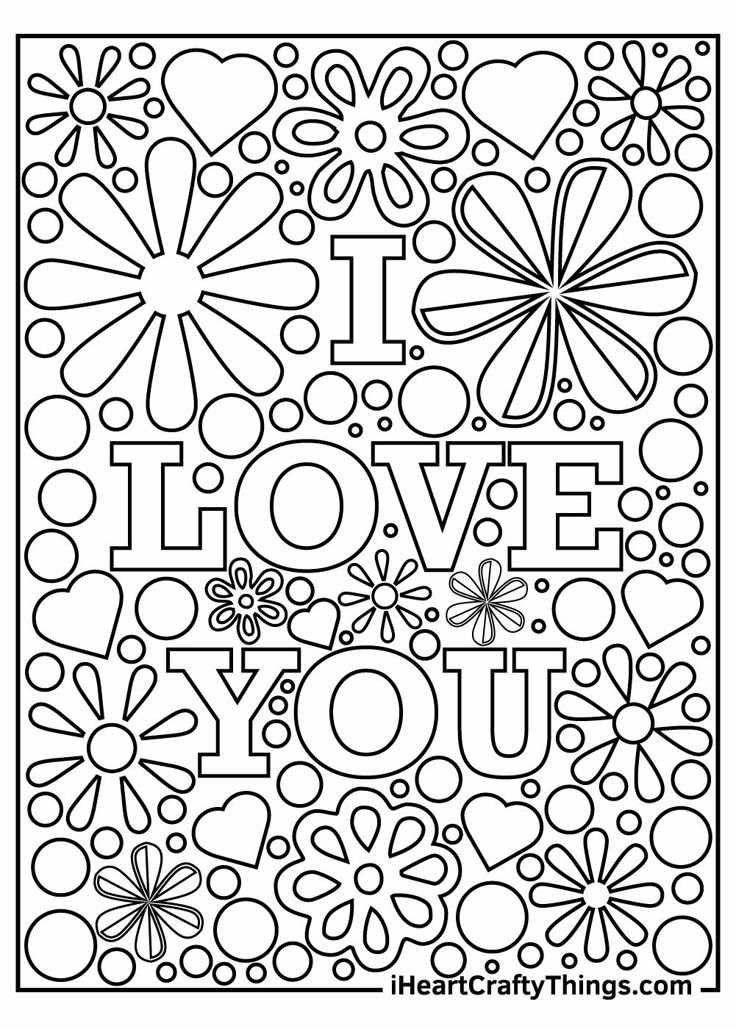 i love you printable coloring pages