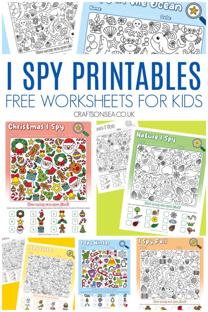 i spy worksheets free printables