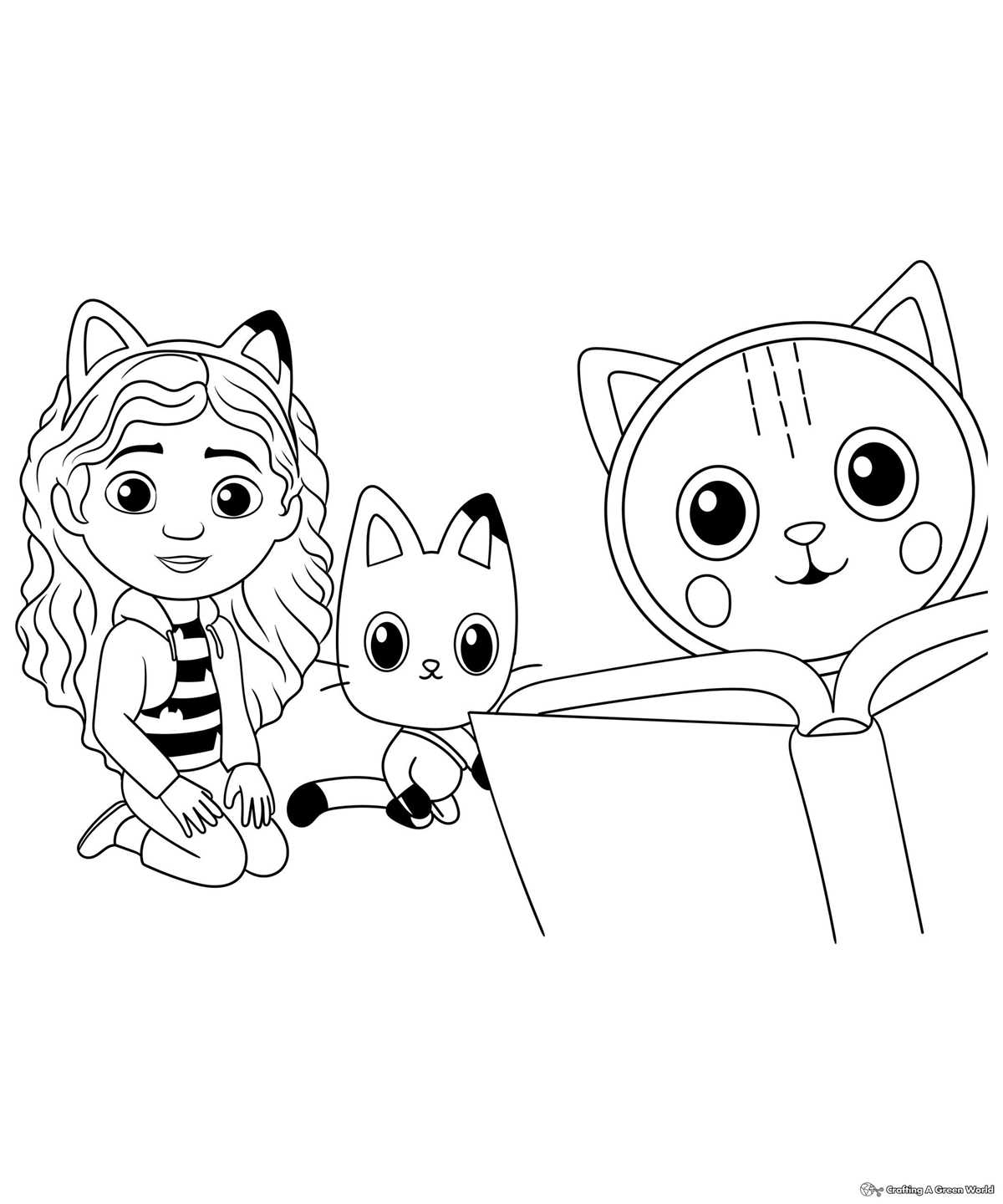 free printable gabbys dollhouse coloring page