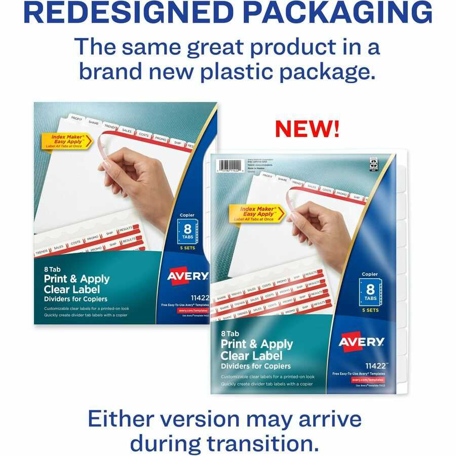 avery clear printable labels