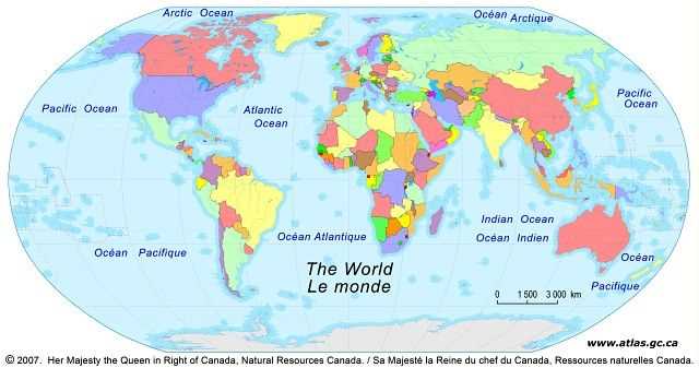 free printable world map with countries