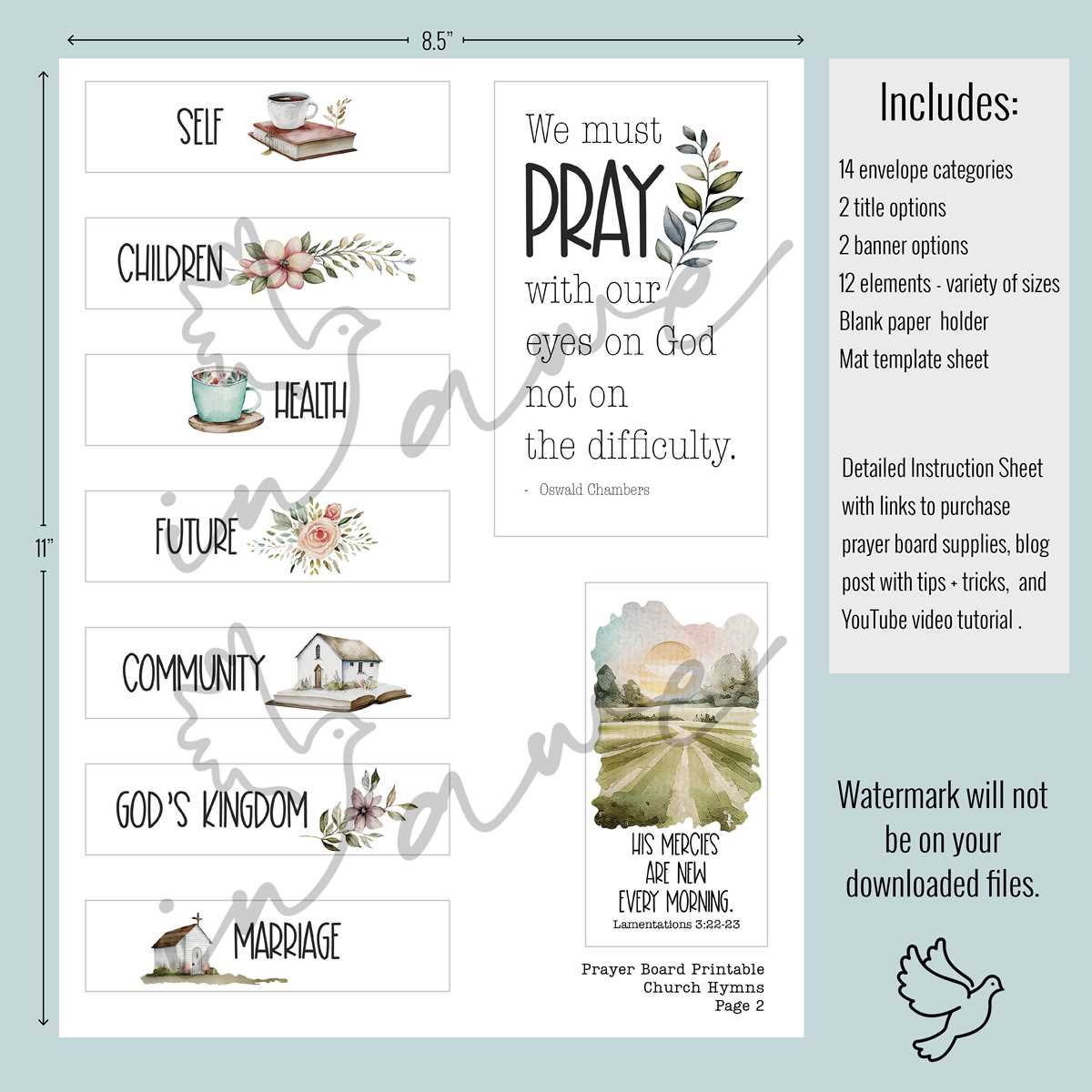 free printable prayer craft