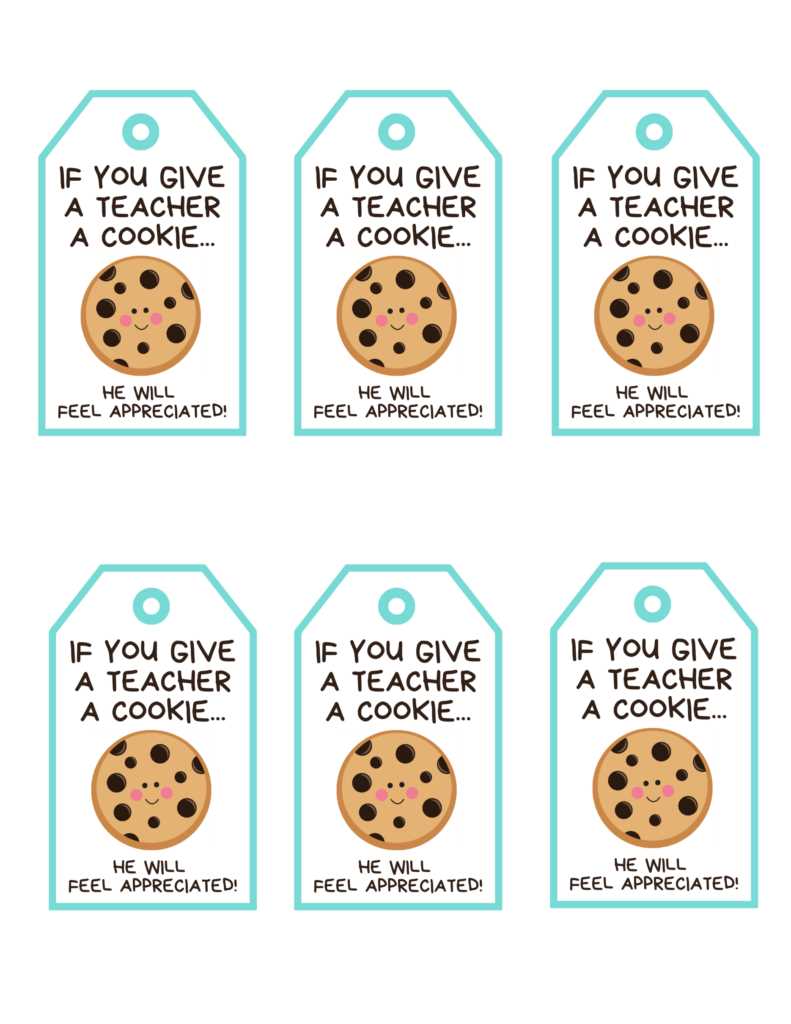 if you give a teacher a cookie printable free printable