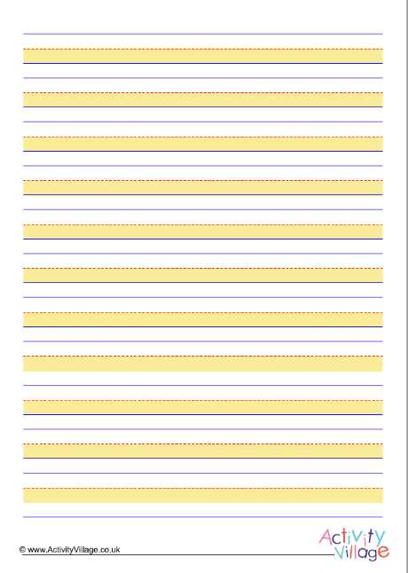 lined stationery printable
