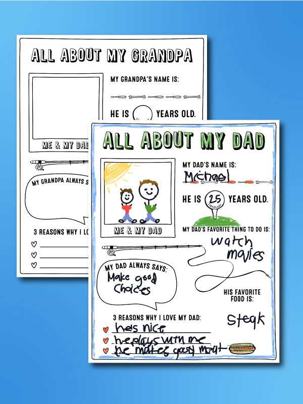 all about my daddy printable free