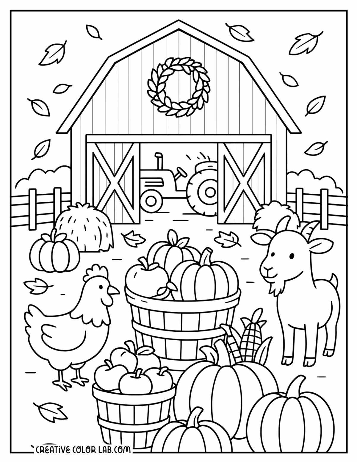fall free printable coloring pages