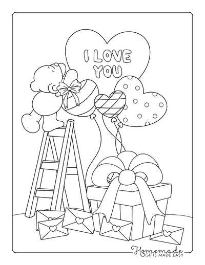 printable easy valentines coloring pages