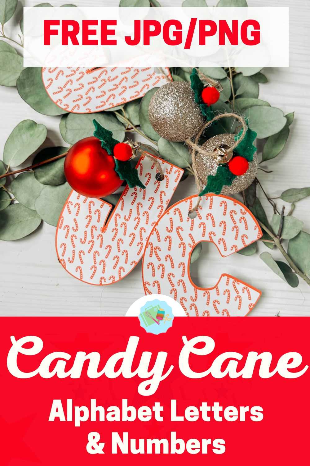 candy cane letters printables
