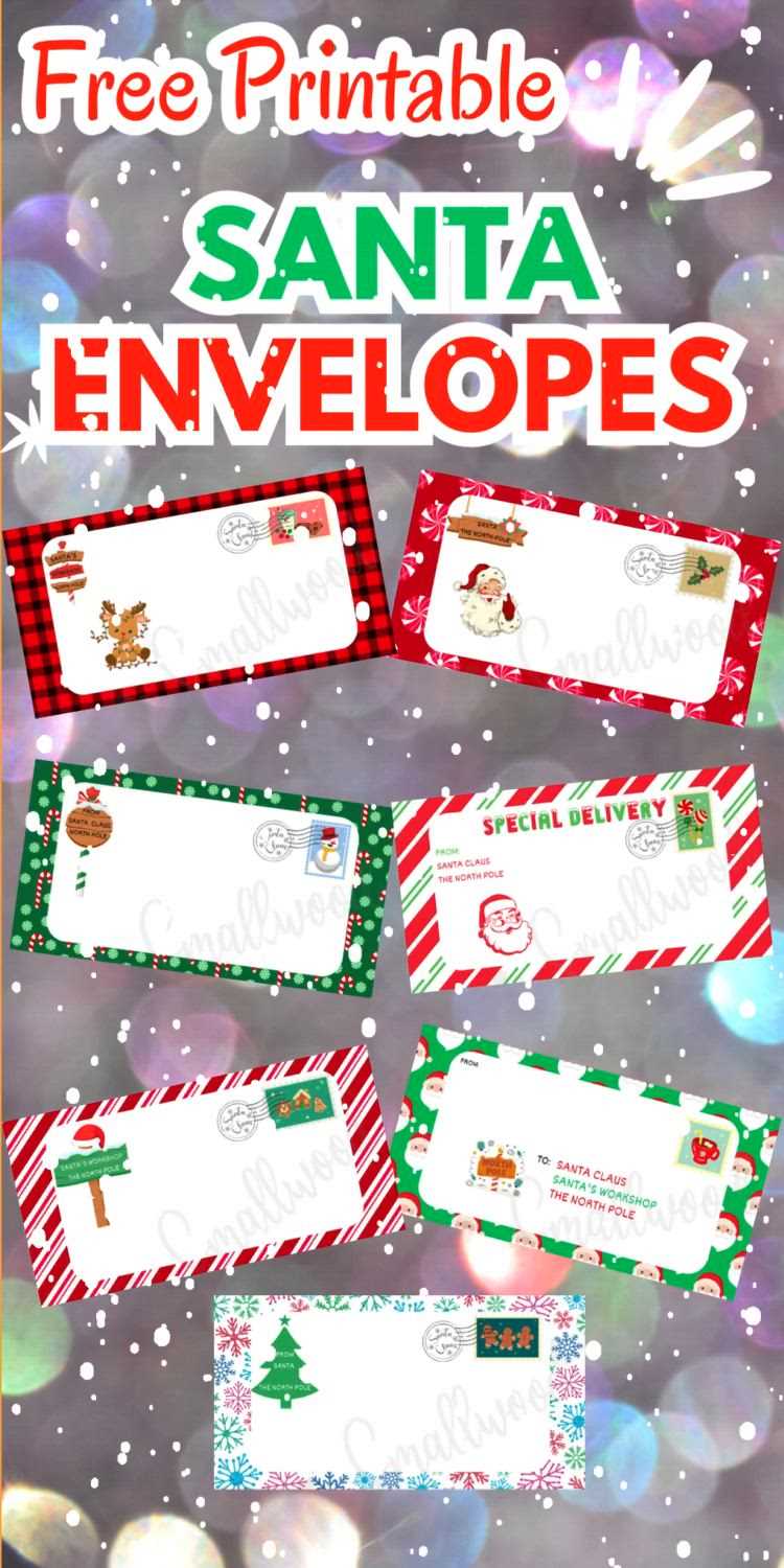 free printable santa envelopes
