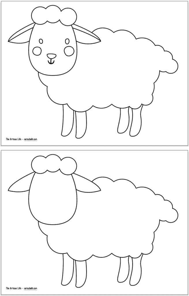 printable sheep template