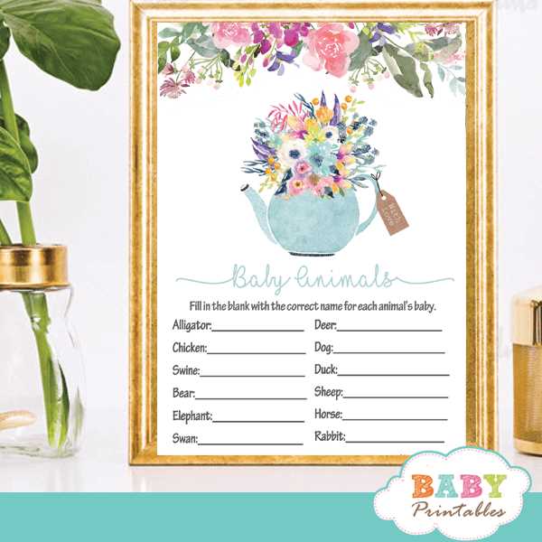 free tea party printables