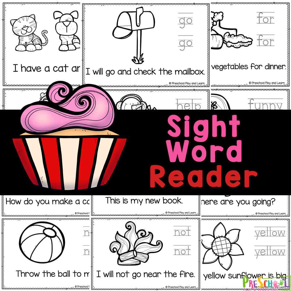 printable sight words for kindergarten