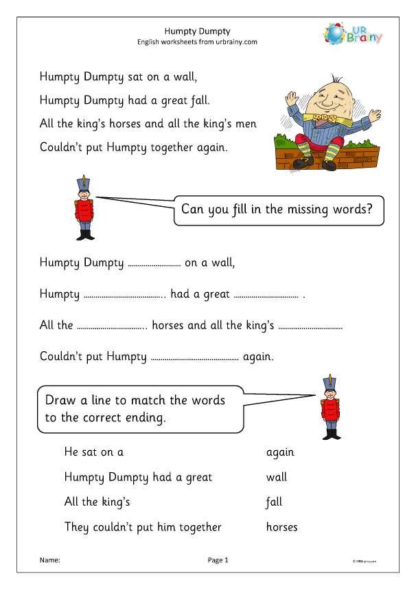 humpty dumpty printable