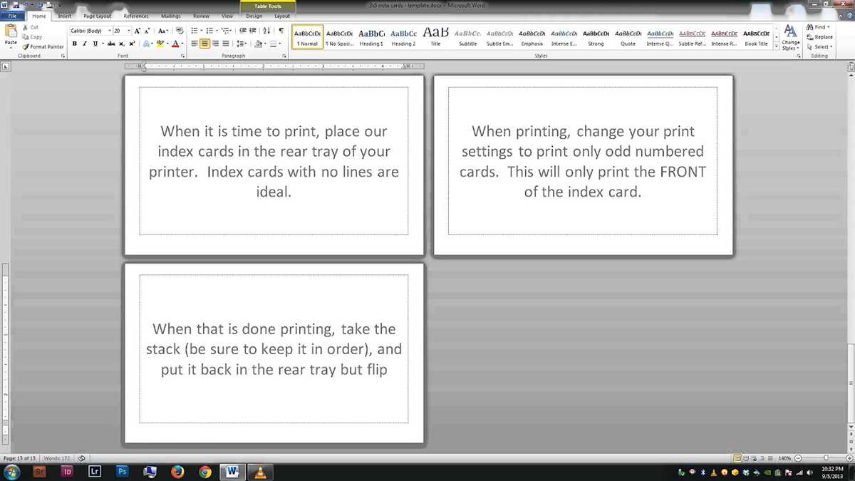 index cards printable