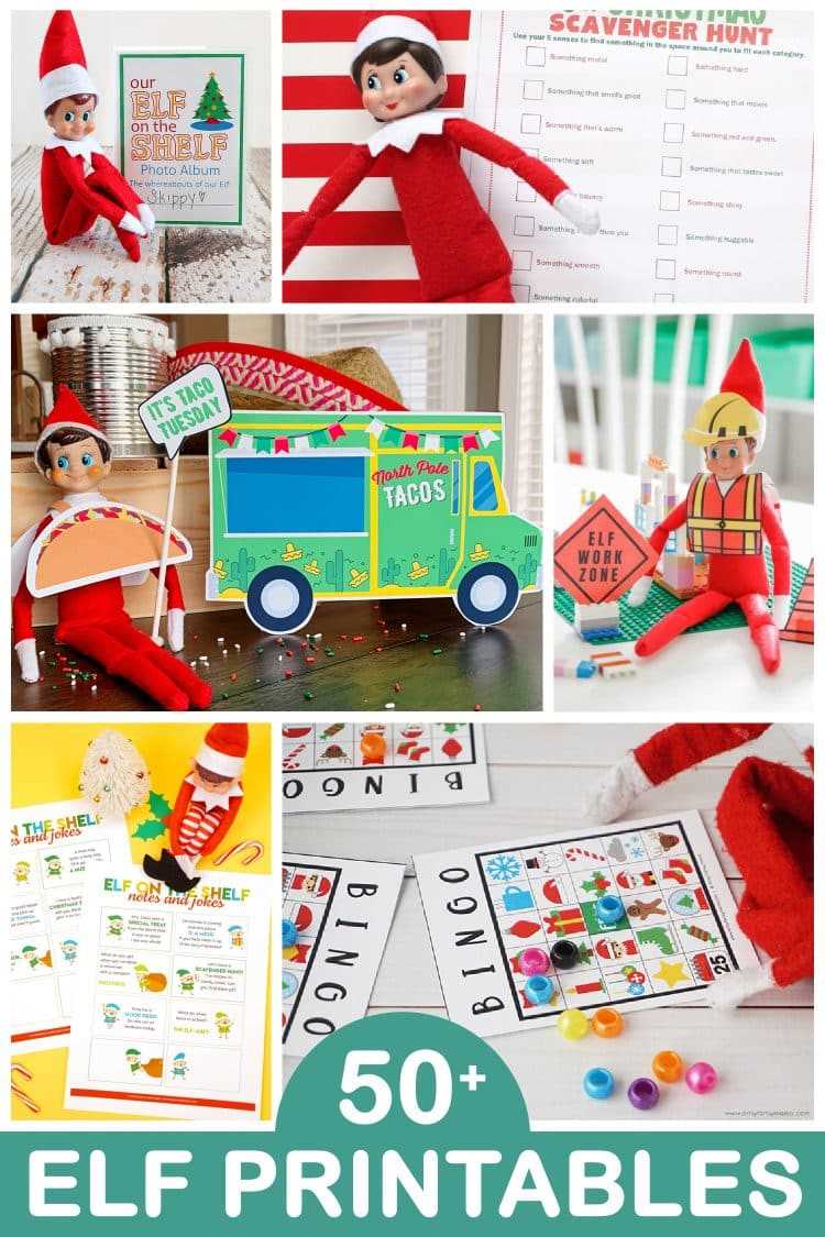 easy elf on the shelf printable props