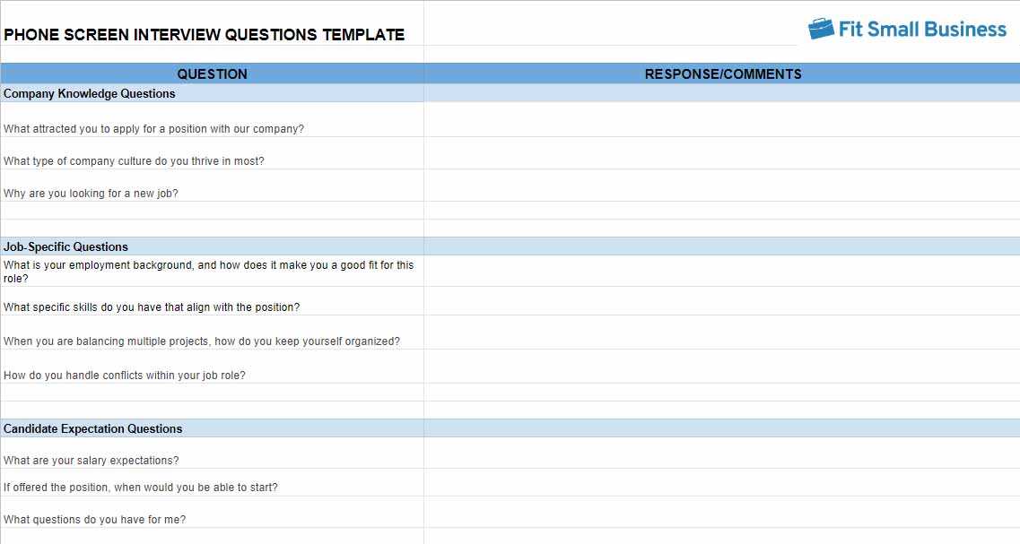 interview questions printable