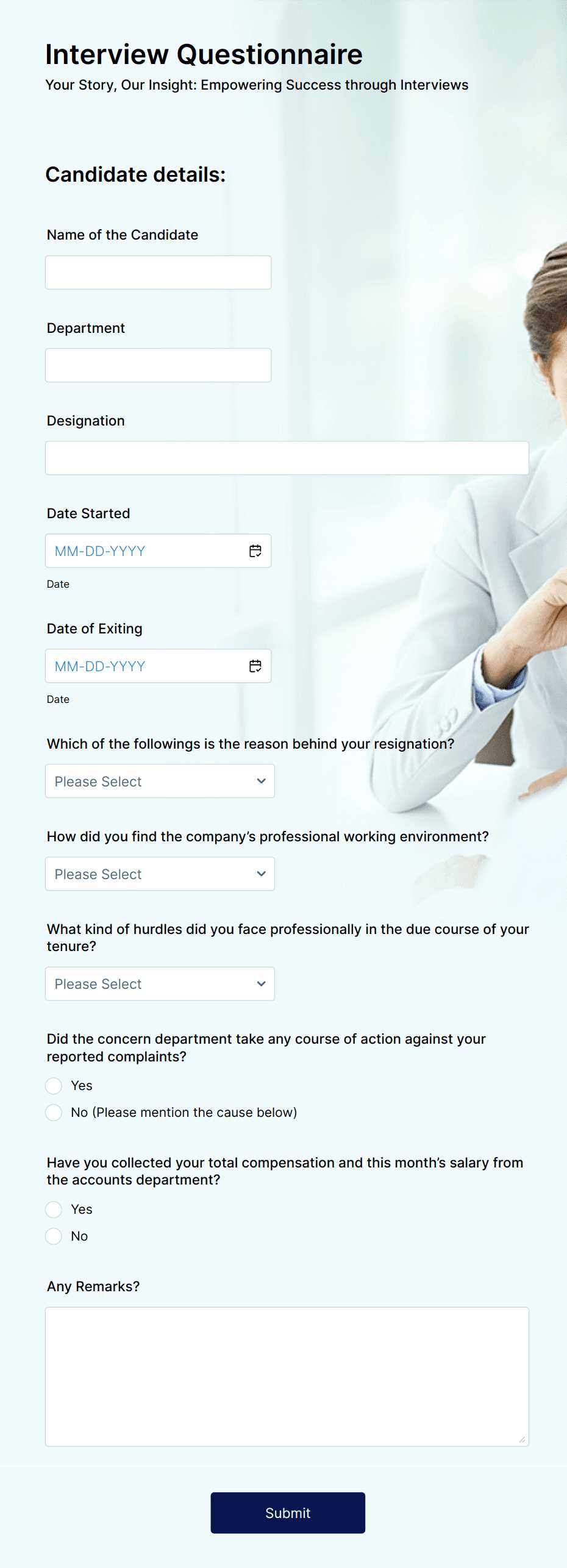 interview questions to ask candidates printable
