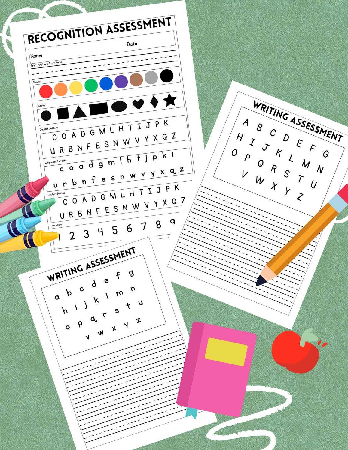 preschool assessment printable free