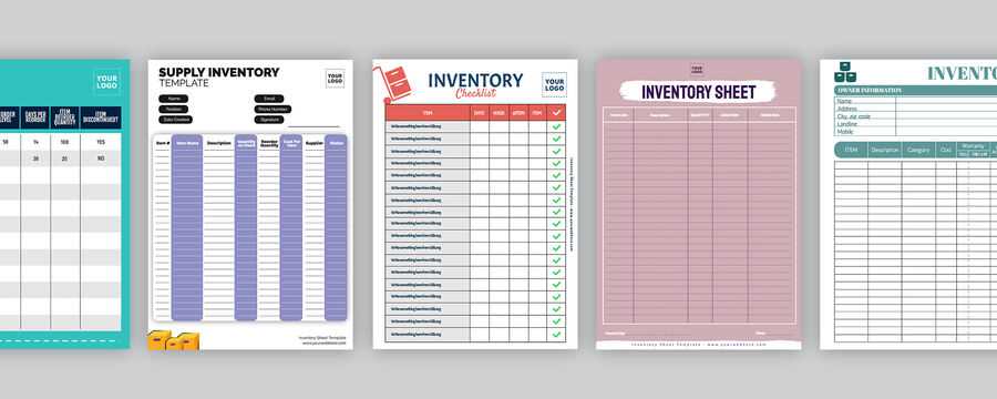 inventory printable sheets