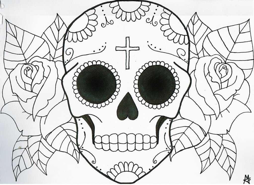 printable sugar skull template