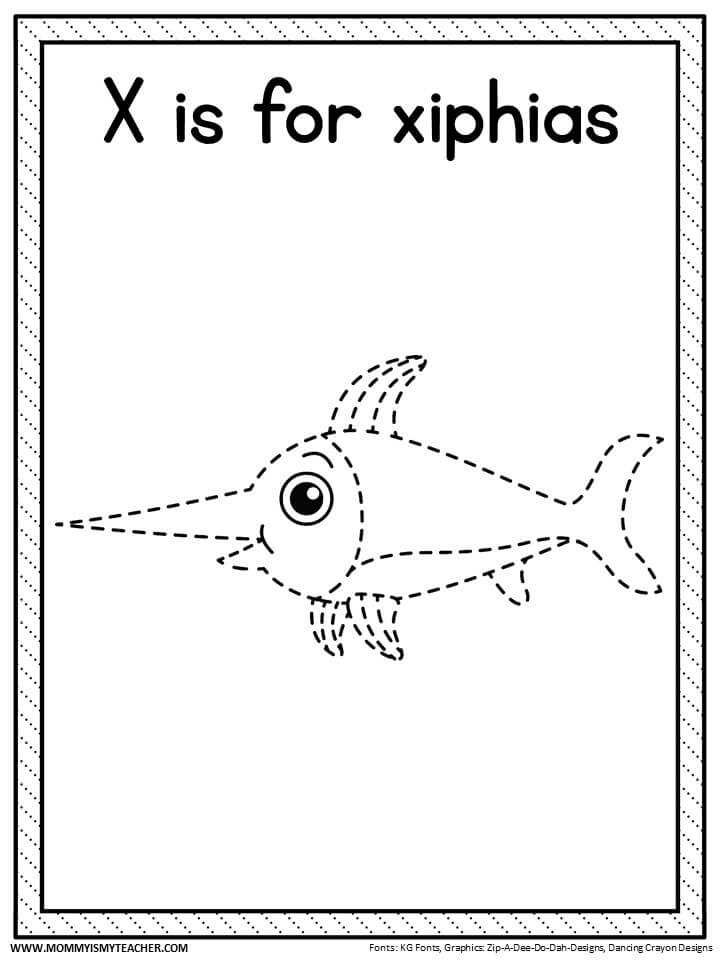 letter x printables