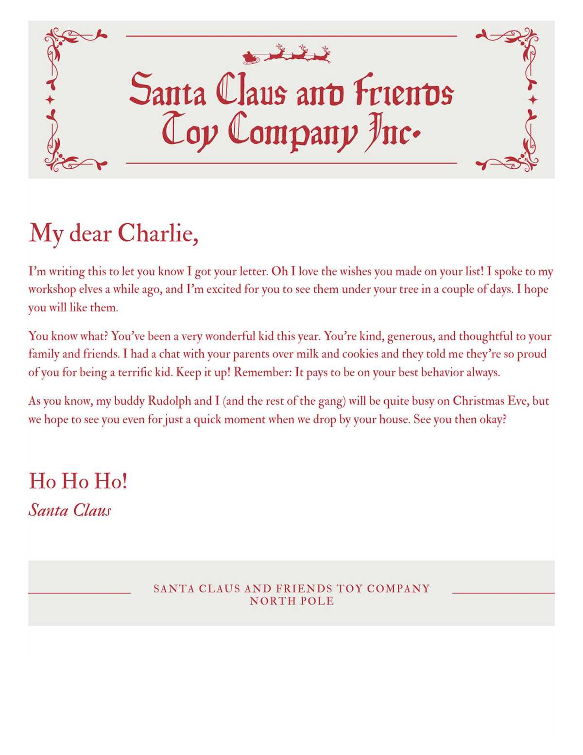 letters to santa printable