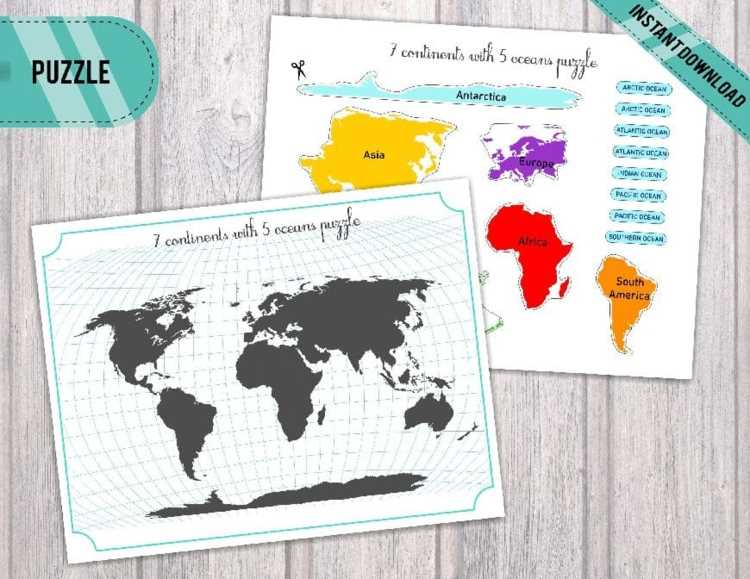 printable world map continents