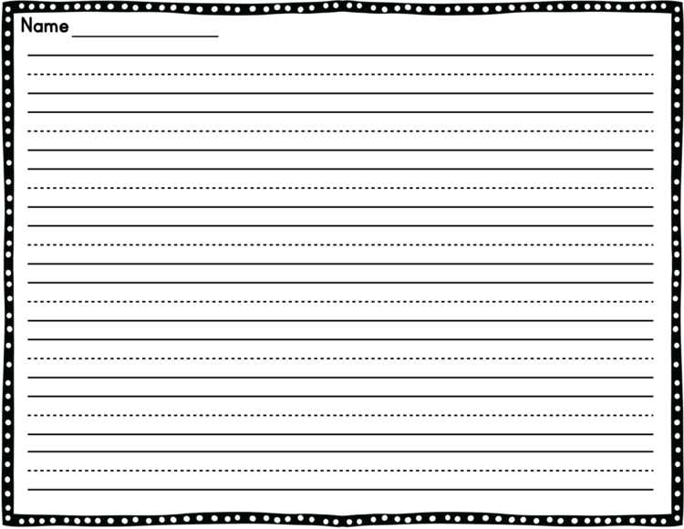 printable writing lines for kindergarten