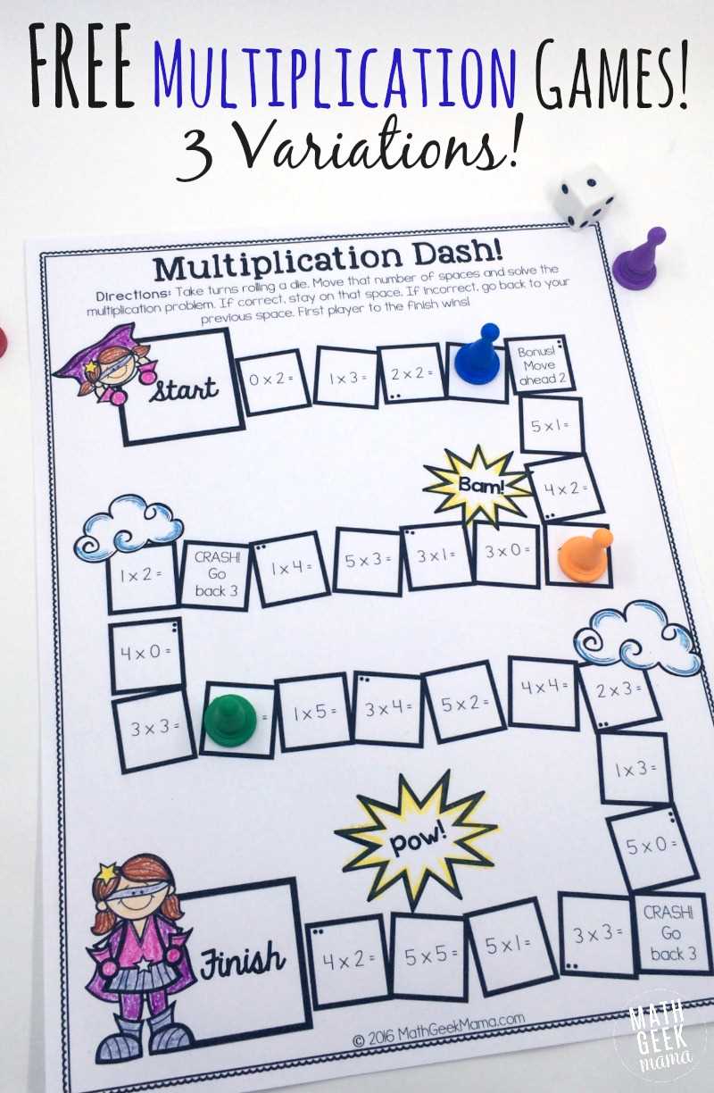 free printable math games