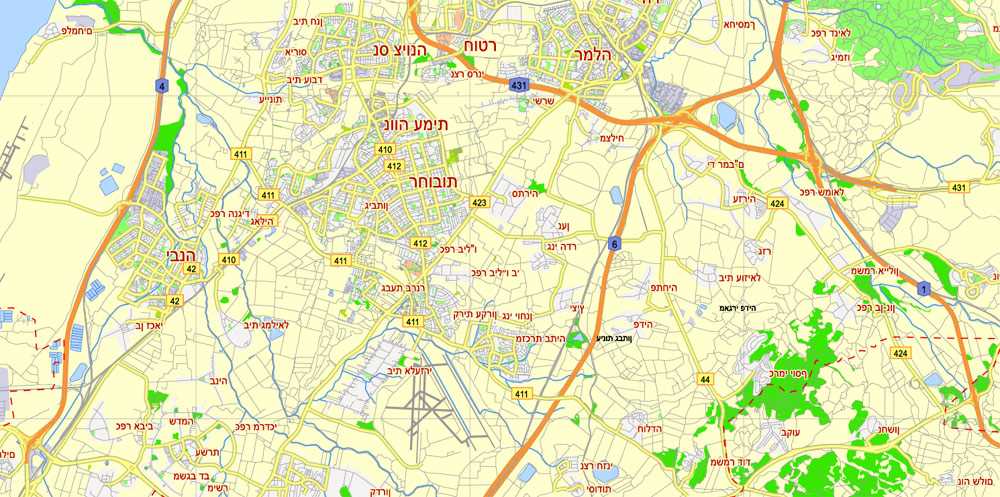 israel map printable