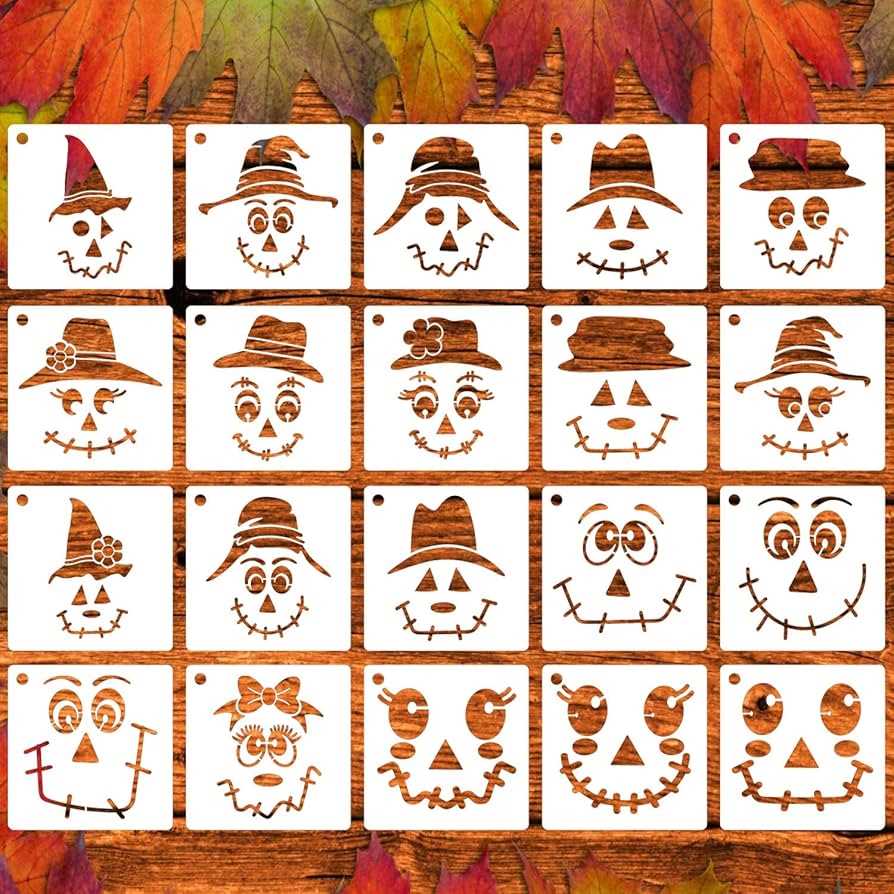 printable scarecrow face stencil