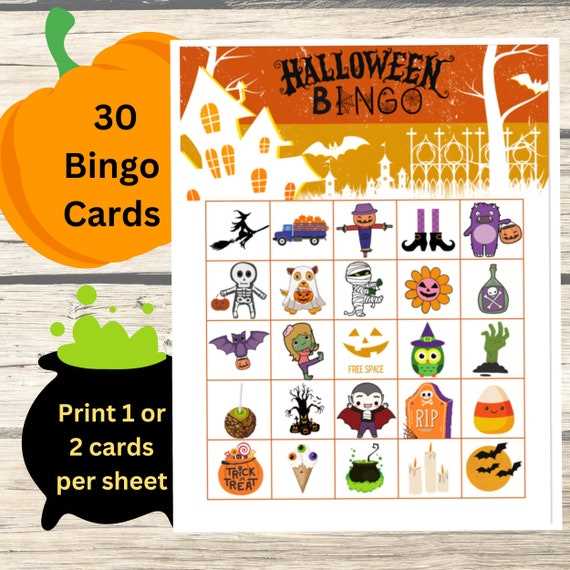 free printable halloween bingo printable