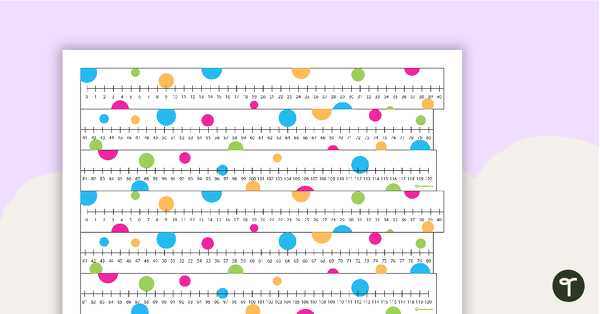 number line kindergarten printable