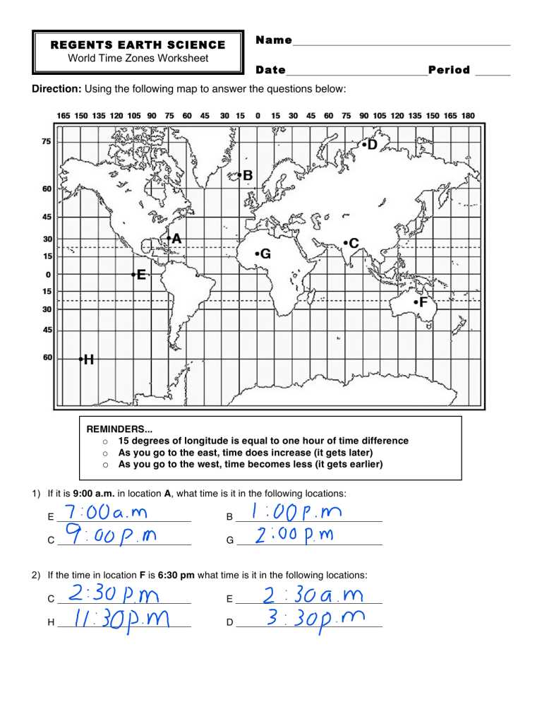 world map of time zones printable