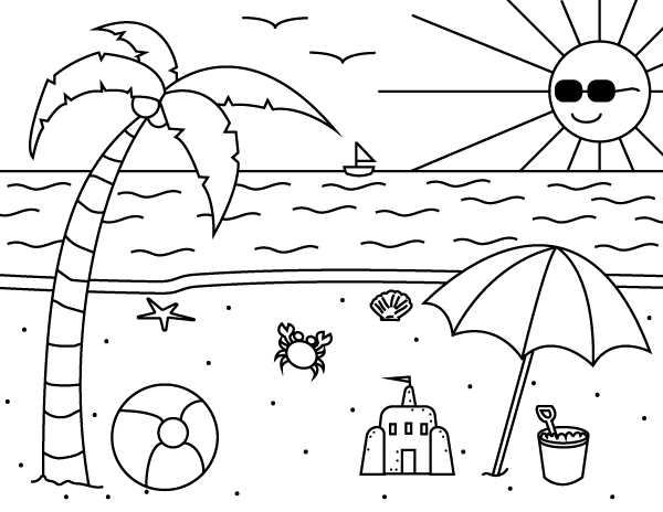 summer coloring pages printable