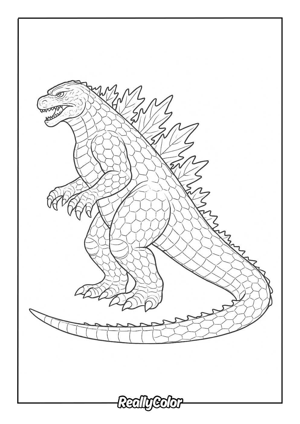 godzilla printable coloring pages