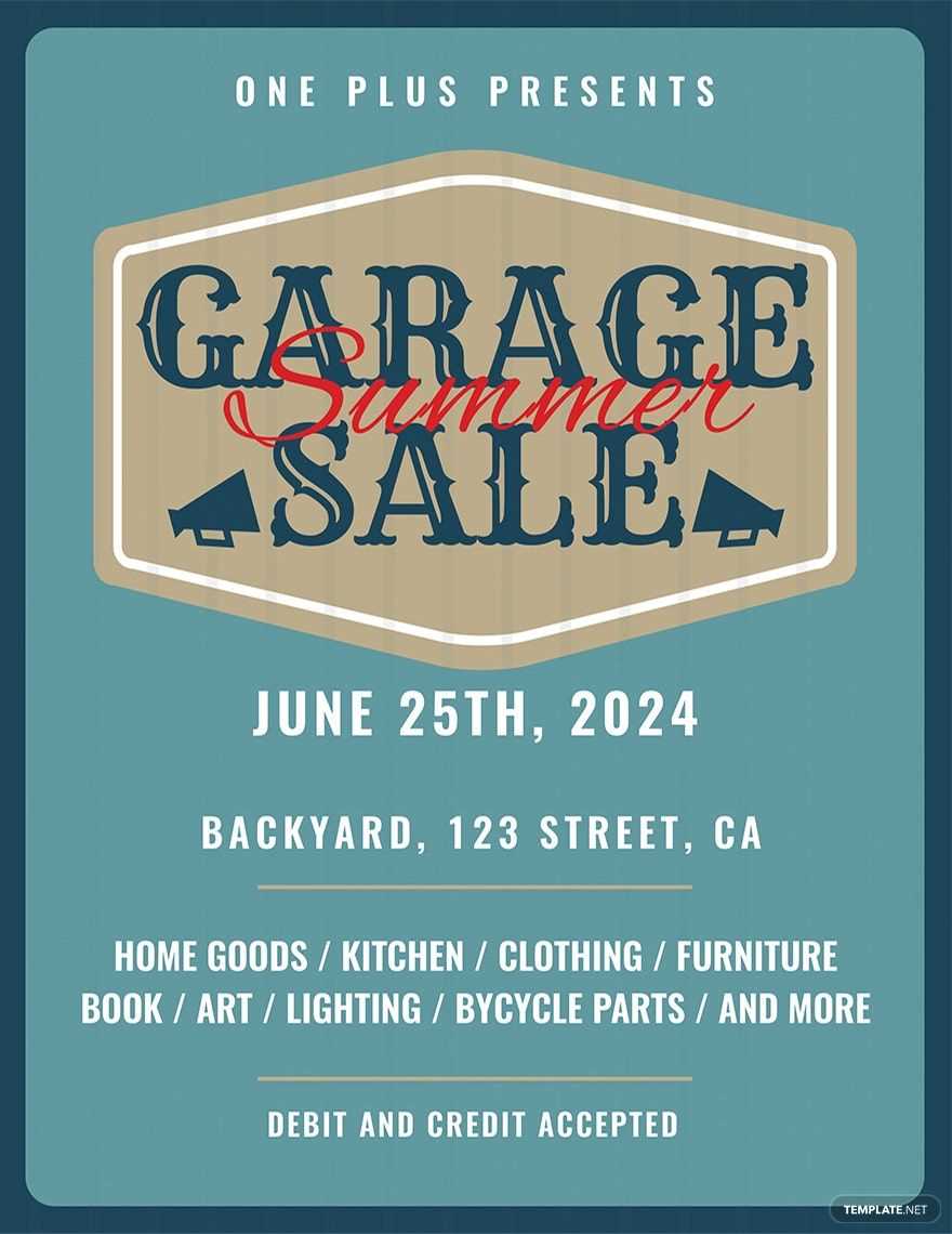 garage sale printables
