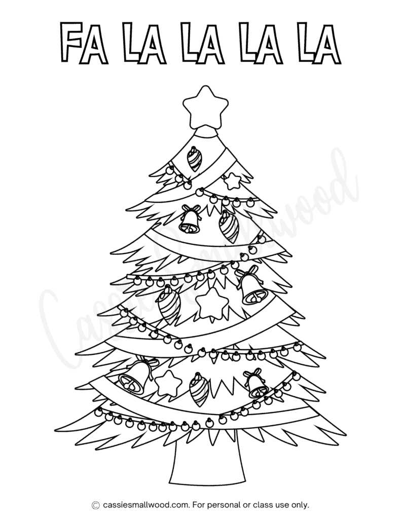 christmas tree coloring pages printables