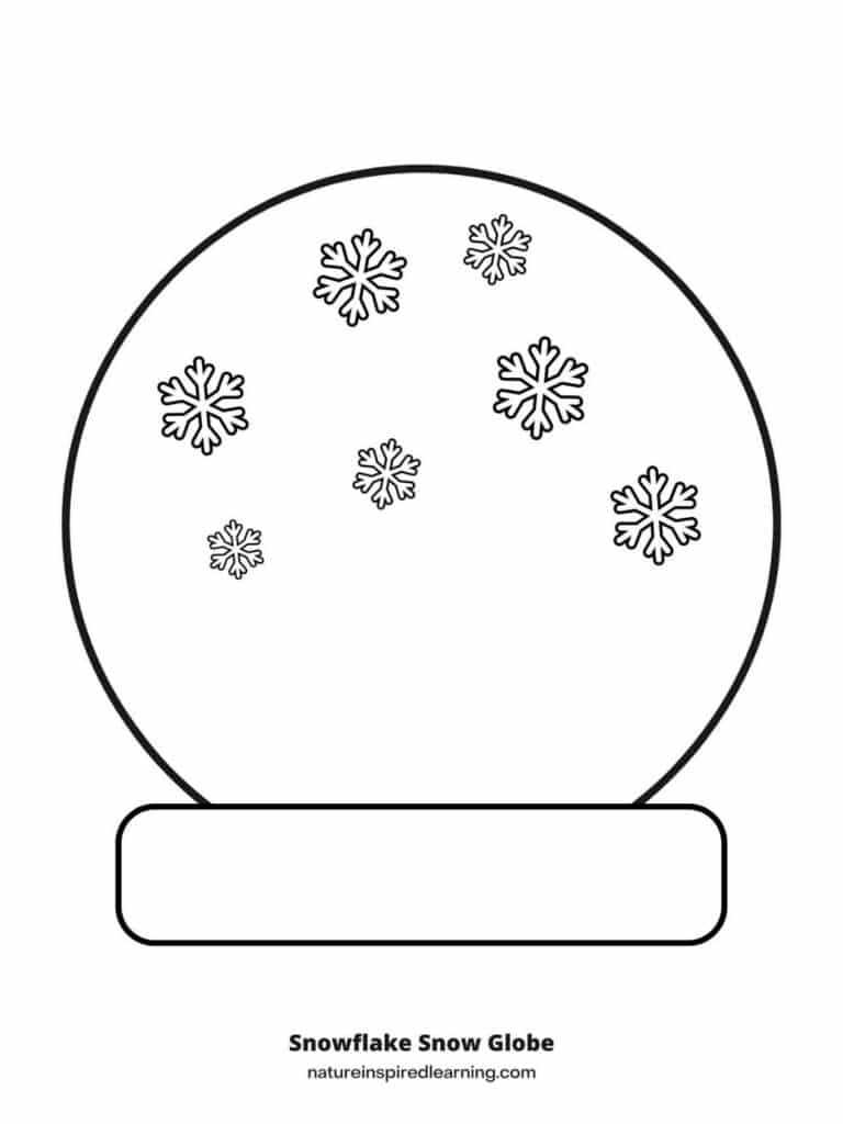 free printable snow globe template