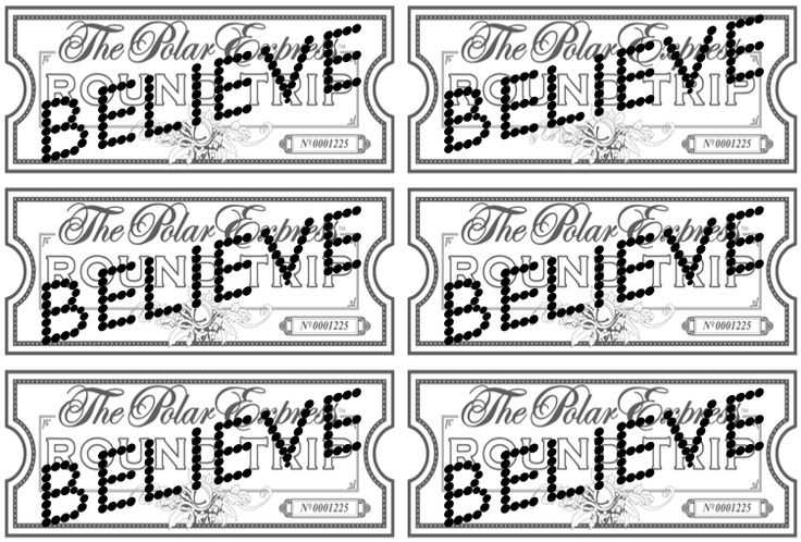 free printable polar express tickets