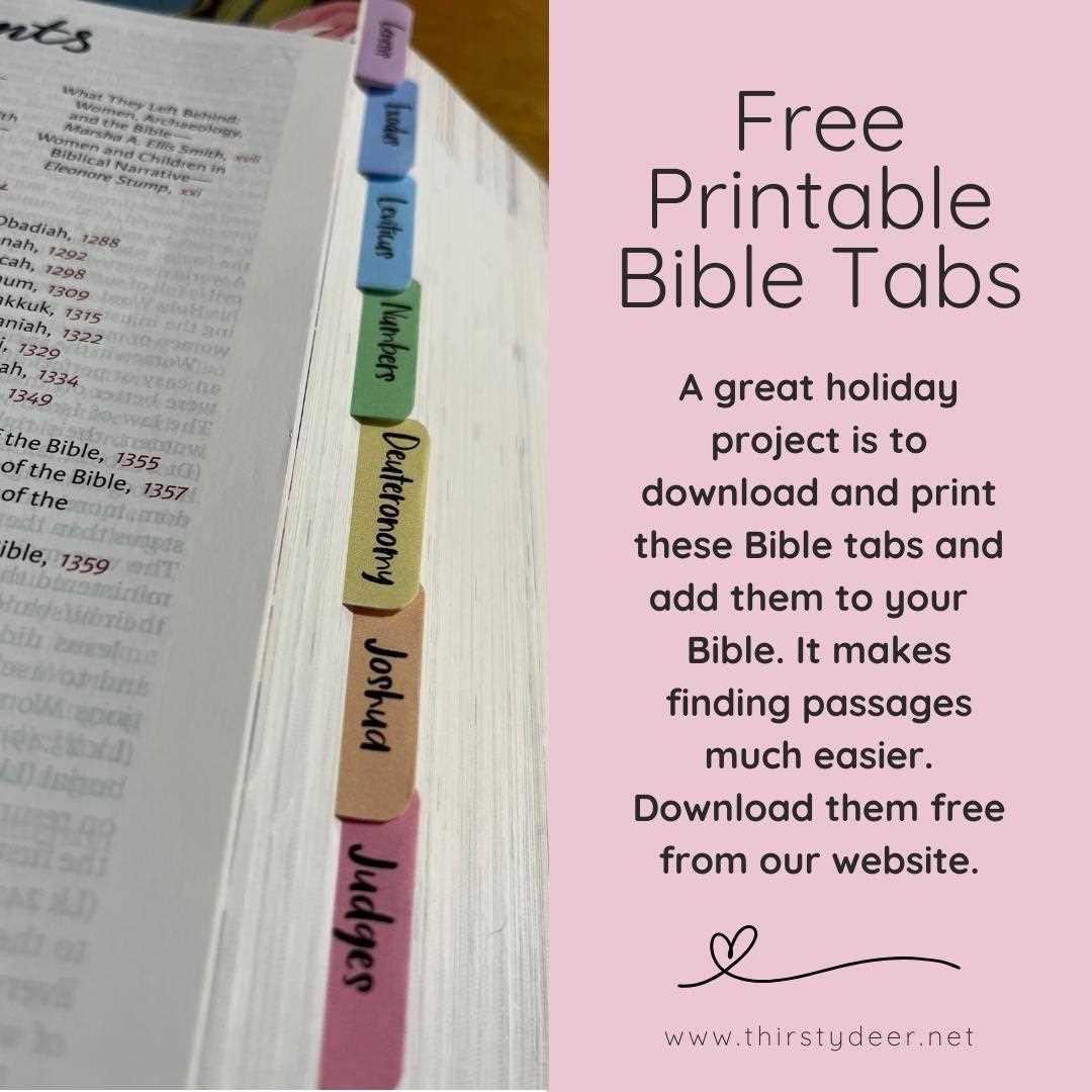 free printable bible tabs