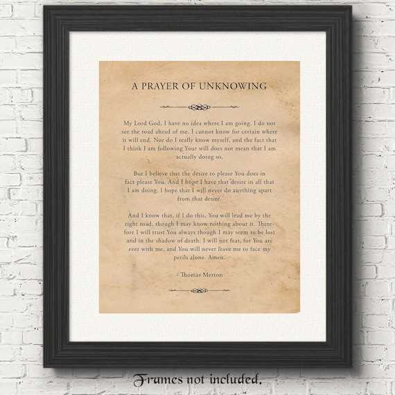 thomas merton prayer printable