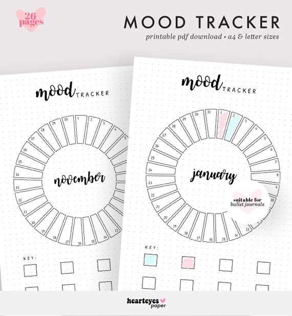 january mood tracker printable