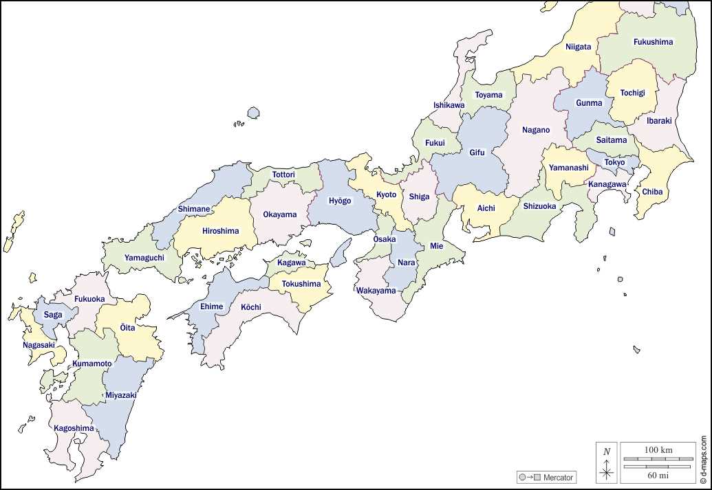 japan printable map